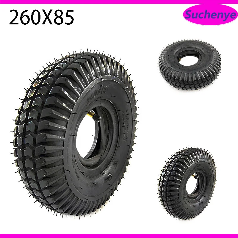 3.00-4 Inner Tire and Out Tyre 260x85 (10x3)  for Knobby Scooter, ATV  Go Kart Electric Scooter Wheelchair Wheelbarrow