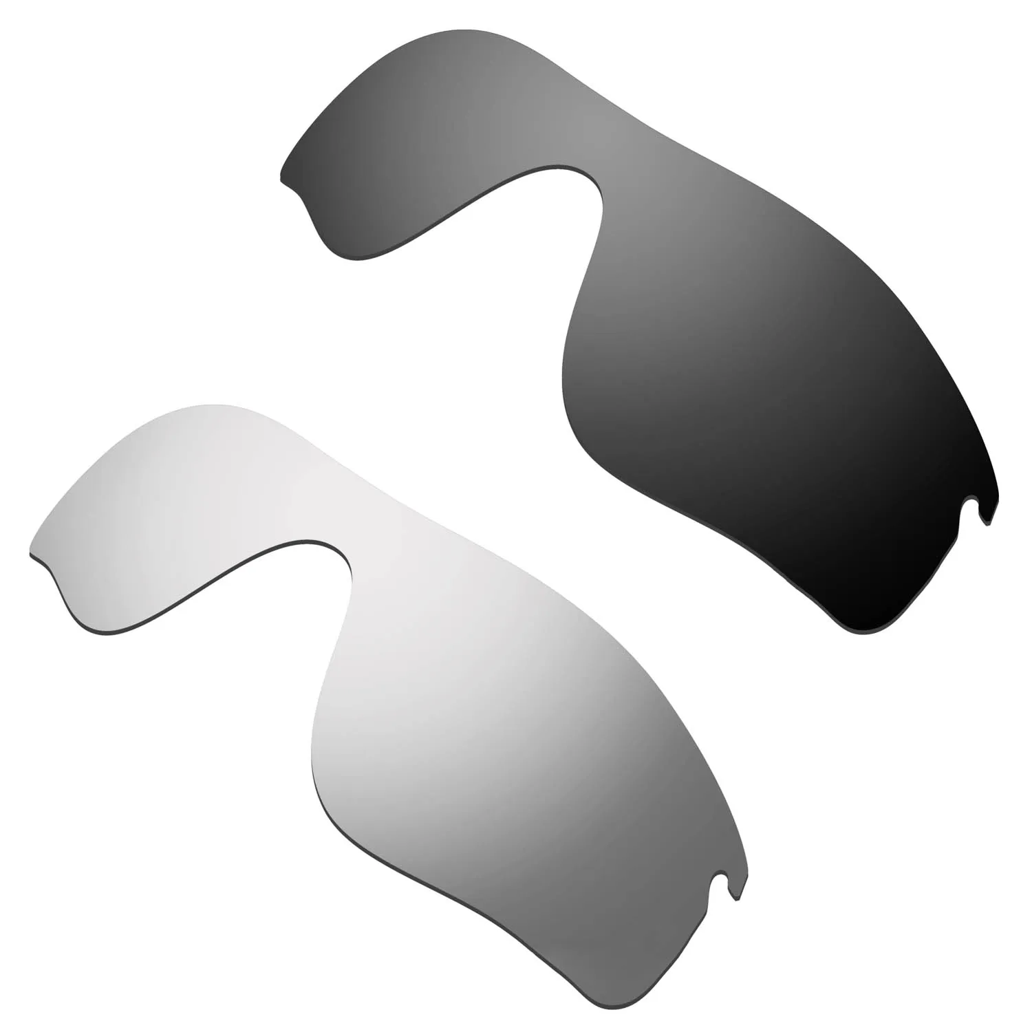 

HKUCO For Radarlock Path Sunglass Polarized Replacement Lenses Color-Black & Titanium 2 Pairs