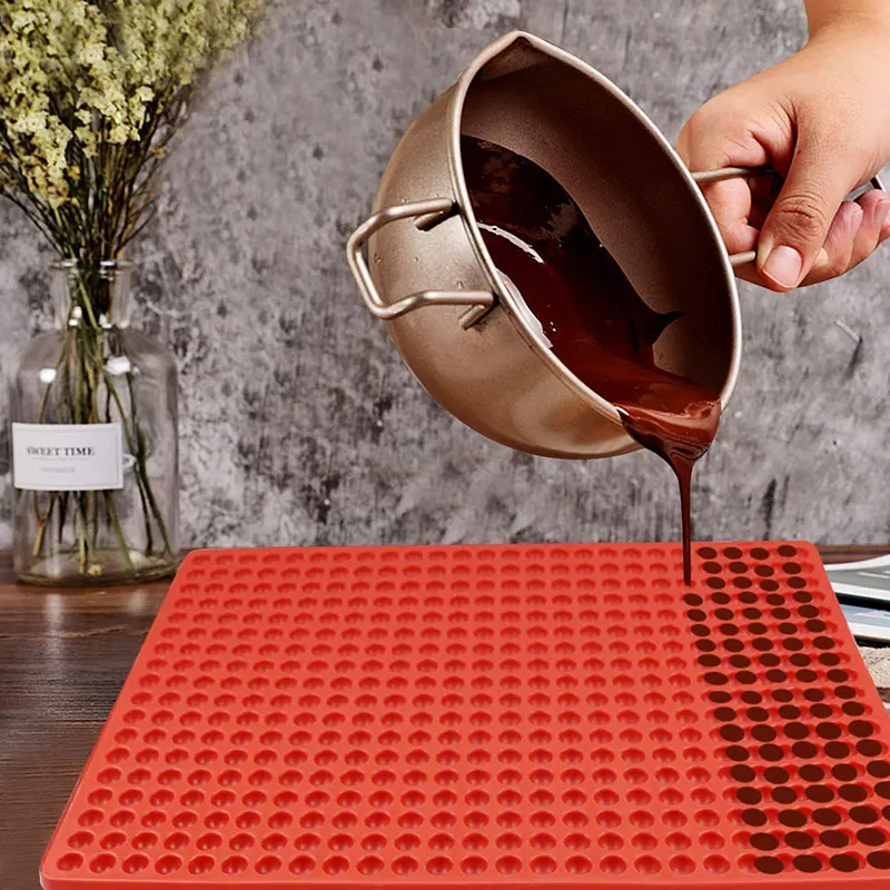 Mini Runde Silikonform Herz Backmatte Schokolade Tropfen Hund Haustier Leckereien Pan Halbkugel Gummibonbons Süßigkeiten Kekse Form Eiswürfelform – Detail 7