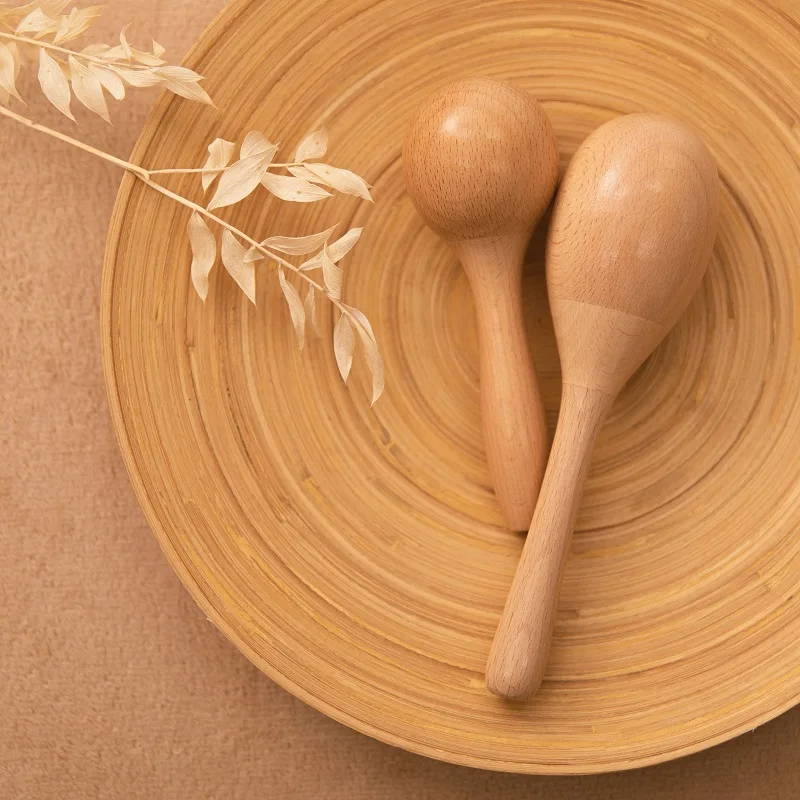 Martillo de arena de madera para niños, sonajeros de Maraca, juguete educativo, recuerdo de fiesta Musical, juguetes agitadores para bebés, 1 pieza