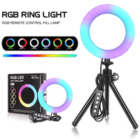 15 Colors 3 Model 6inch RGB LED Ring Light Selfie Video Ring Lamp With Tripod Stand USB Plug For YouTube Live Makeup Photography