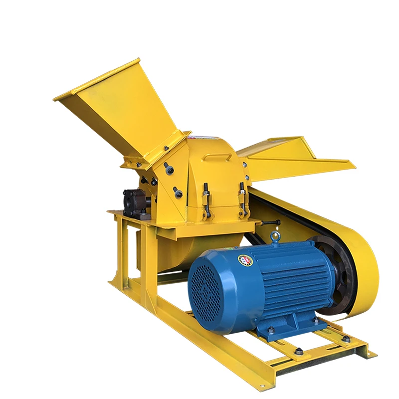 ที่มีประสิทธิภาพ15HP ดีเซลถังคู่ไฟฟ้า Multifunctional ไม้ Shredder Orchard Shredder สาขาไม้ไผ่ไม้เครื่องย่อยเอกสาร