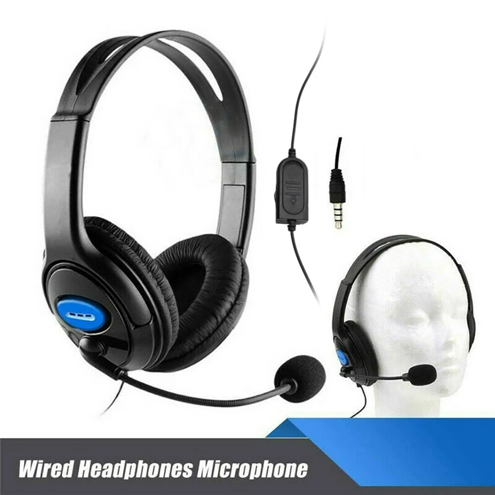 Wired Gaming Headsets With Mic Noise Isolating Headphones 40mm Driver Bass Stereo for Sony PS3 PS4 Laptop PC Gamer Headphone