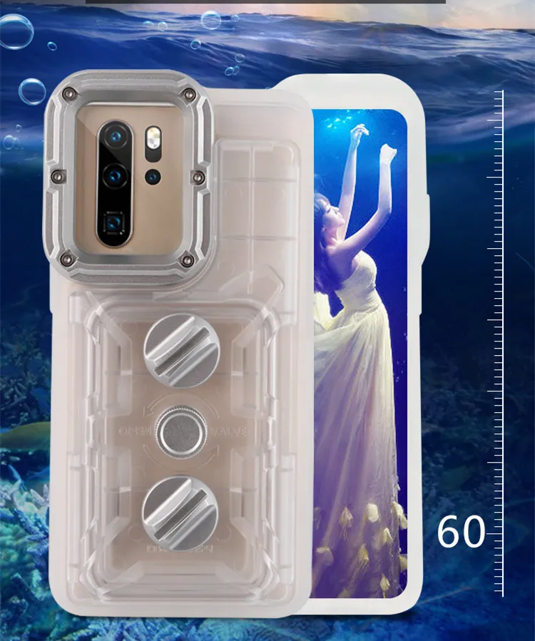 40M Waterproof Case Diving Housing for Huawei P30 Pro Mobile Phone Cover Swimming Camera Waterproof ShellTouch Screen HD Photo