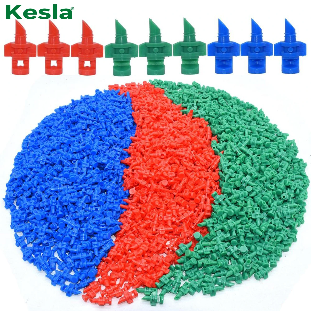 

KESLA 100PCS 90/180/360 Degree Refraction Nozzle Garden Sprinkler Agriculture Irrigation Plant Spray Nozzle Misting for Flowers