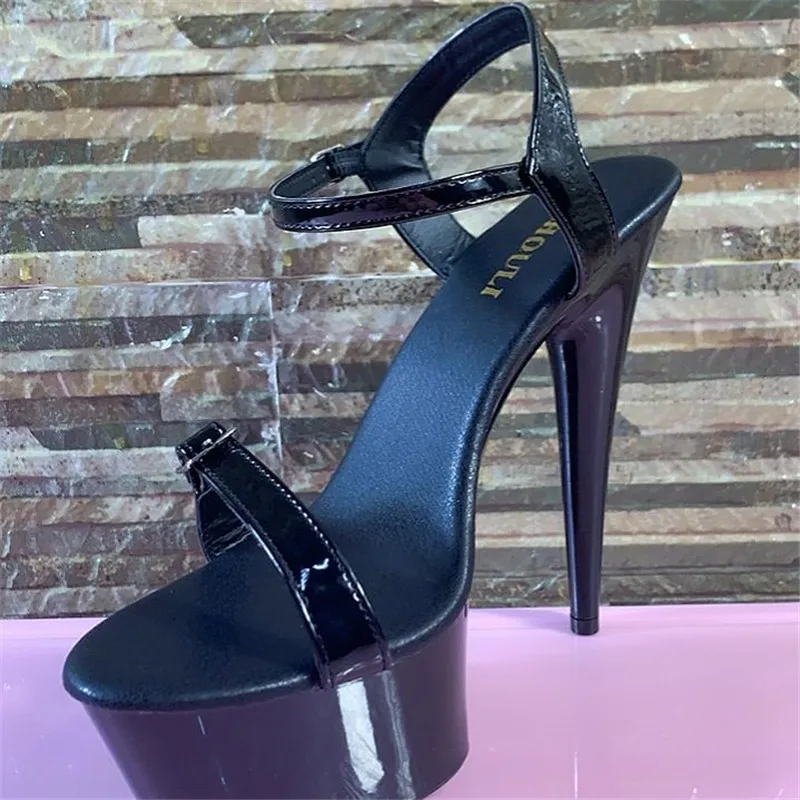 Zapatos transparentes sexys de pasarela para mujer, Sandalias de tacón alto de 15CM, zapatos de baile de alta calidad