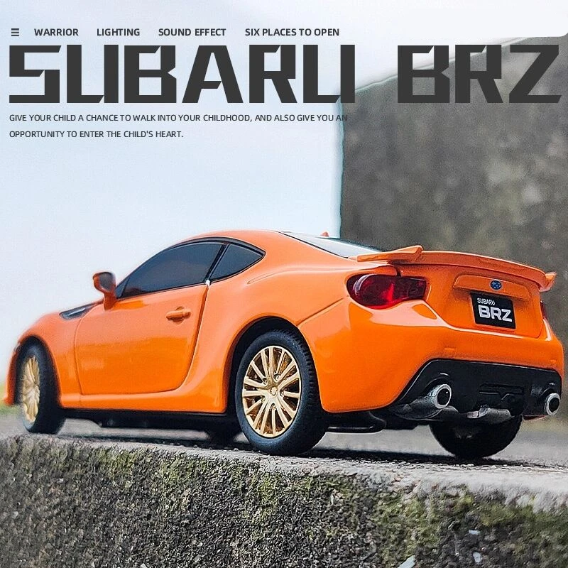 1/32 Subaru BRZ Alloy Sports Car Model Diecast Simulation Metal Toy Vehicles Car Model Sound Light Collection Childrens Toy Gift