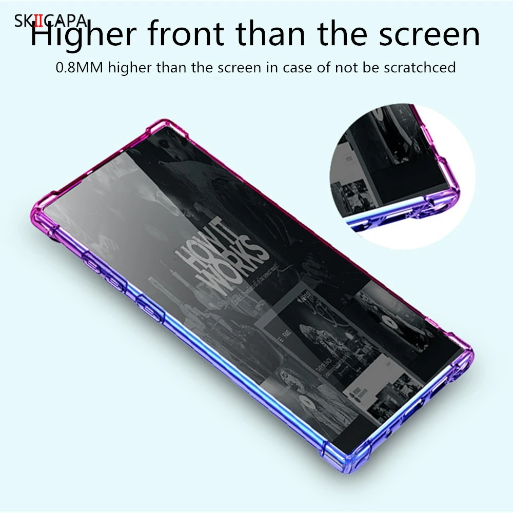 Для Samsung Galaxy S20 Plus Ultra Note 20 10 Ultra S10 S9 Plus S10E S7 Edge Радужный цвет Ультратонкий противоударный чехол с градиентом