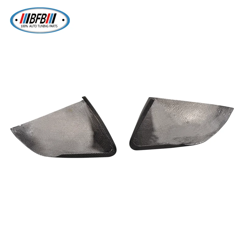 BFB 2PCS China and Europe  Standard With Light Cutting  Area Carbon Rear View Mirror Cover Shell Trim  For Ford Mustang