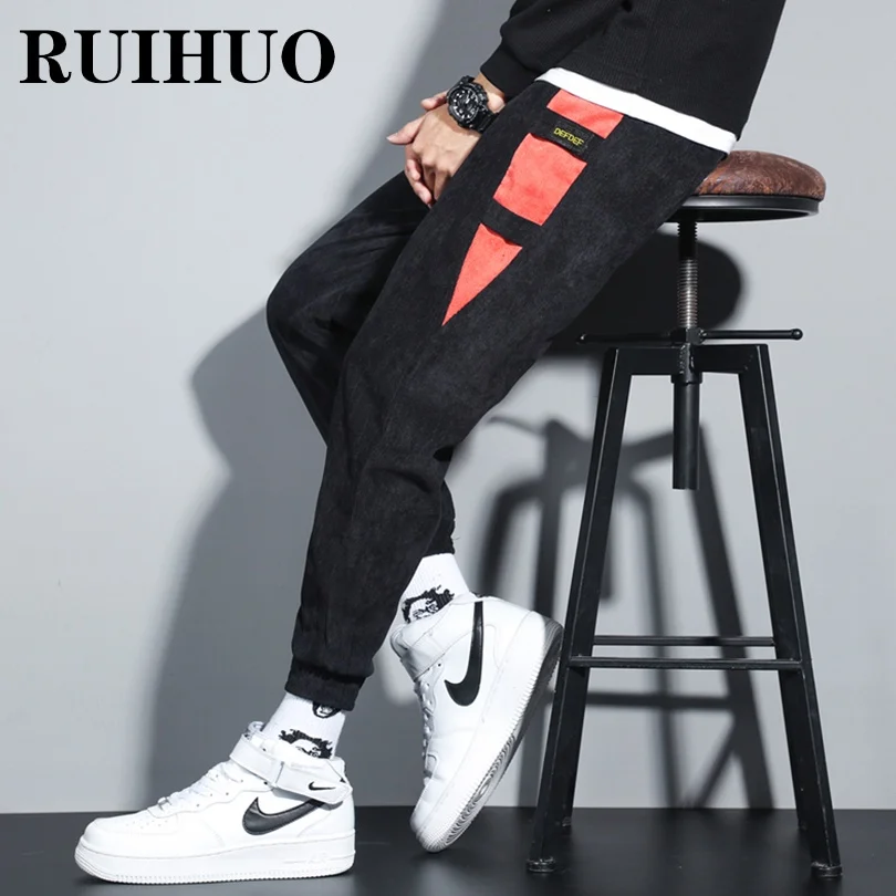 Corduroy Jogging Pants Men Clothing Work Pants For Men Fashion Trousers Street Wear Big Size 5XL 2024 Spring New Arrivals