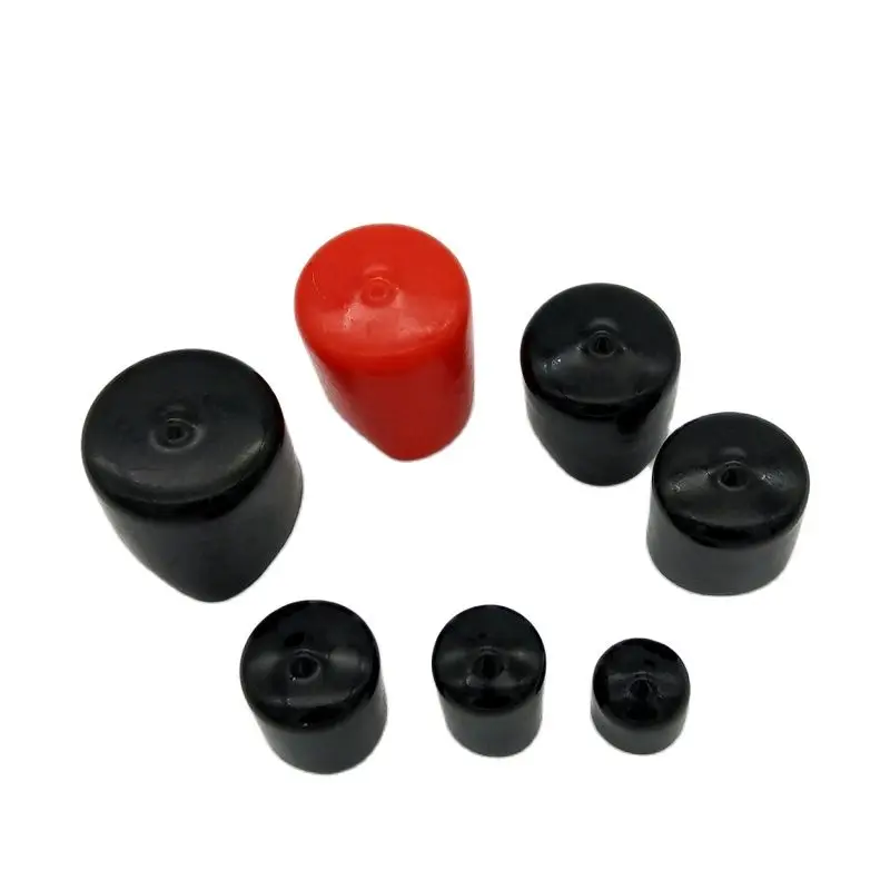 14mm 17mm 20mm 22mm 25mm 28mm 30mm Inner Diameter Protective Cover Rubber Covers Dust Cap For Connector Metal Tubes 50pcs/lot