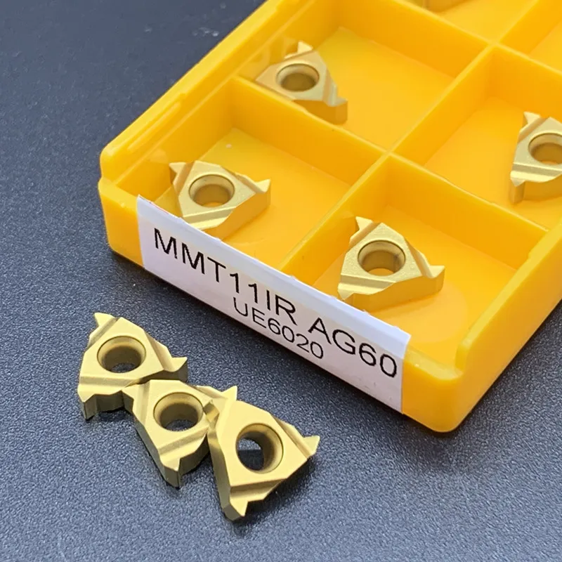 Imagem -05 - Carboneto de Inserção de Rosca Mmt11er 11ir 16er 16ir Ag60 Ag55 Vp15tf Ue6020 Us735 Ferramenta de Corte Rosca Interna Mmt22er Mmt22ir 10 Pcs