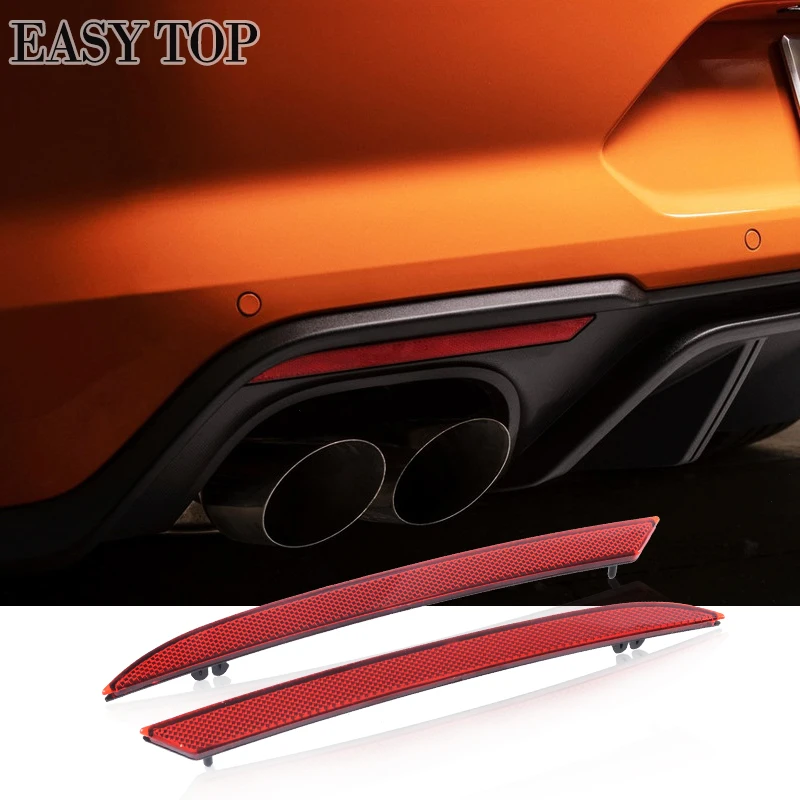 Red Or Smoke Rear Bumper Reflector For Ford Mustang 2018+