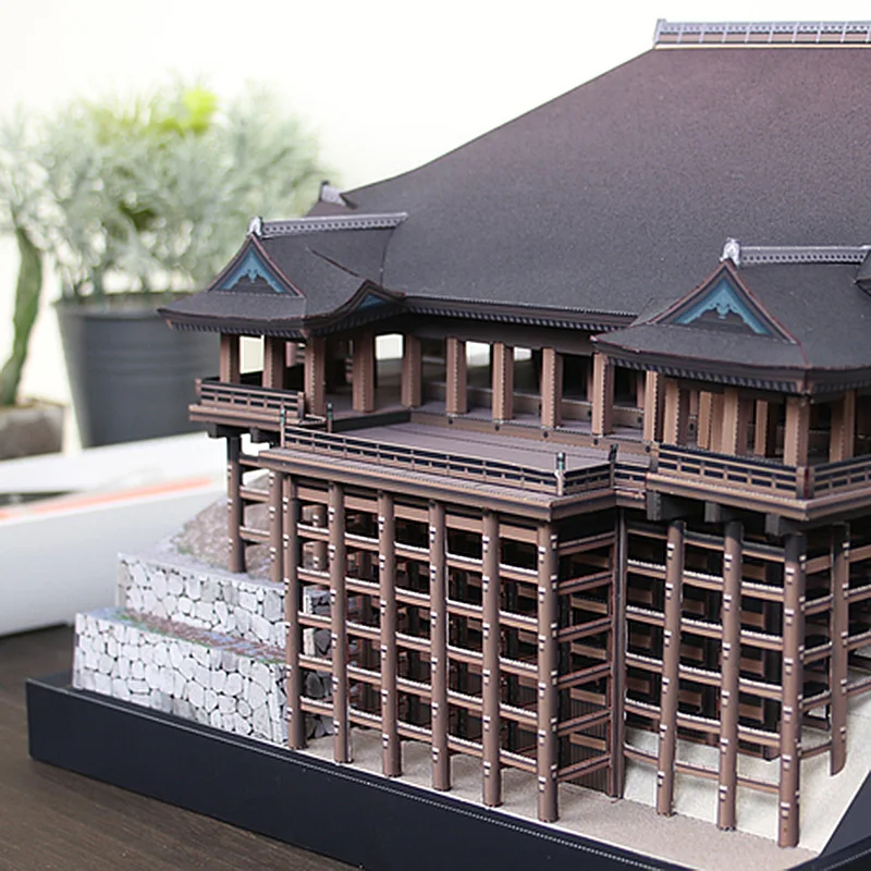 Japão kiyomizu-dera templo 3d modelo de papel casa papercraft diy arte origami construção adolescentes adulto artesanato artesanal brinquedos QD-208