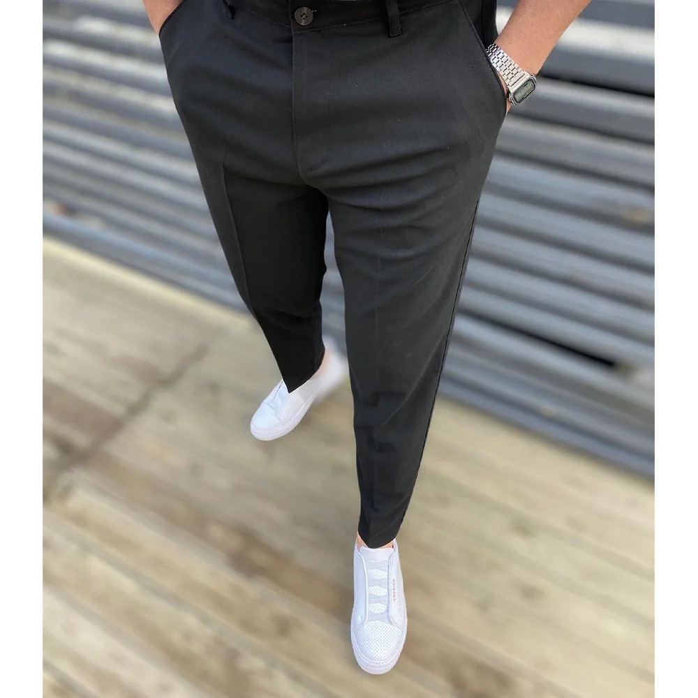 Männer Casual Hosen Formal Social Streetwear Bleistift Hosen Für herren Business Büro Arbeiter Hochzeit Gerade Anzug Hosen Heißer Verkauf