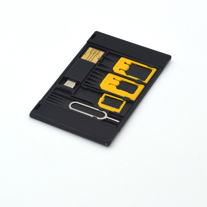 Multifunctional Cellphone Micro Sim Standard SIM Storage Case Lightweight 2-in-1 TF Cards Reader Micro-USB/USB Eject Pin
