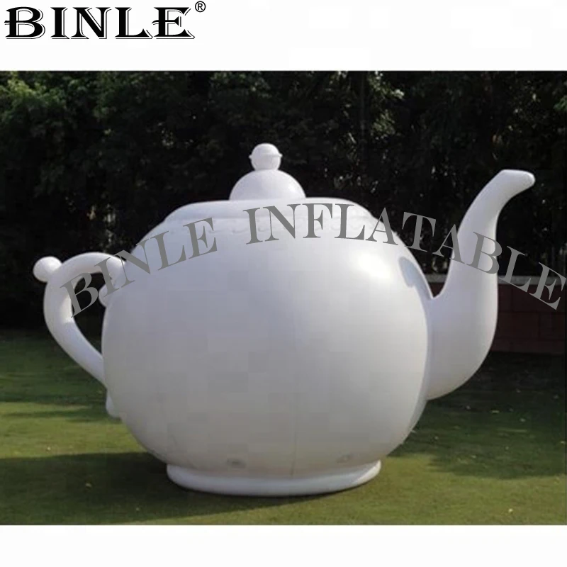 

Free air shipping best handwork white giant inflatable teaport model Inflatable Kettle for promotional China supplie