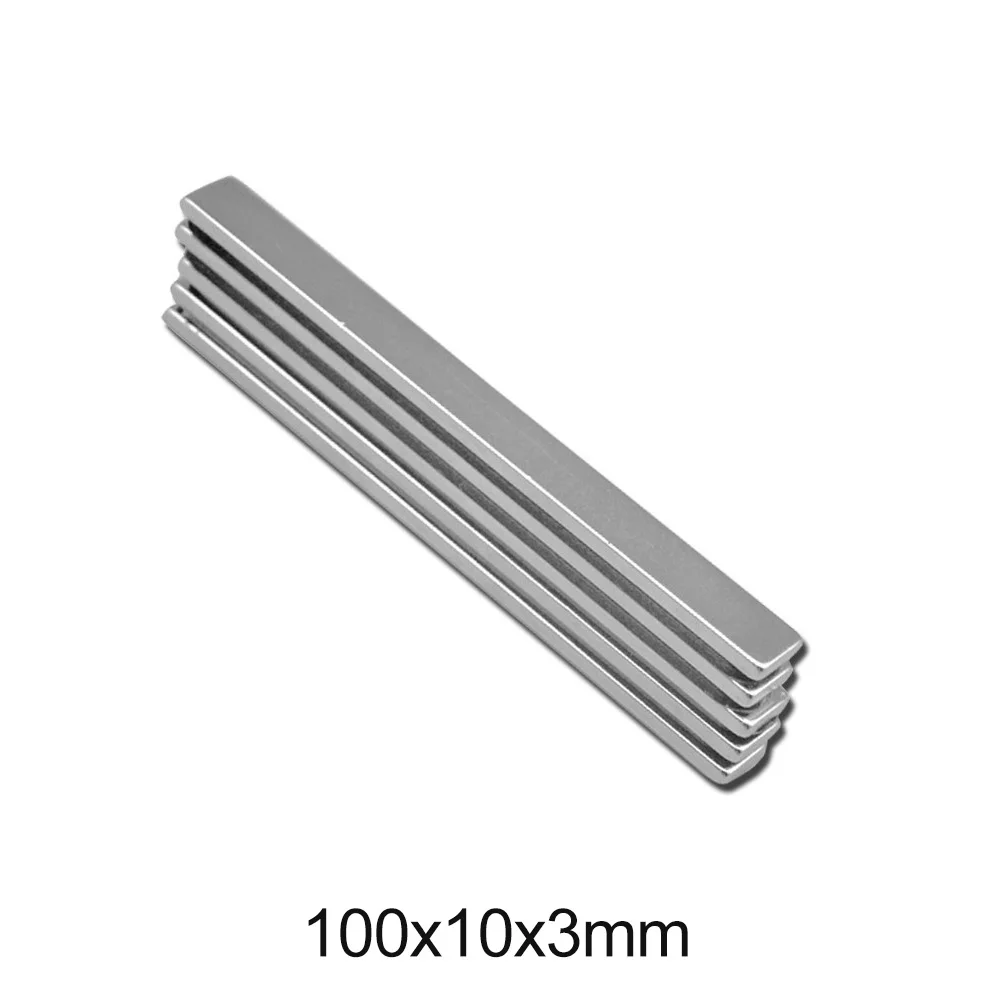 1~20PCS 100x10x3 Super Strong Magnetic Magnets Length 100mm Permanent Neodymium Magnet 100x10x3mm Longer Sheet Magnet 100*10*3