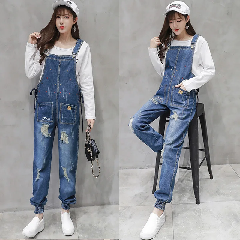 Loose Demin Maternity Bib Pant Jumpsuit Casual Pregnant Women Suspender Trouser Romper Overalls Streetwear Pregnancy Clothing