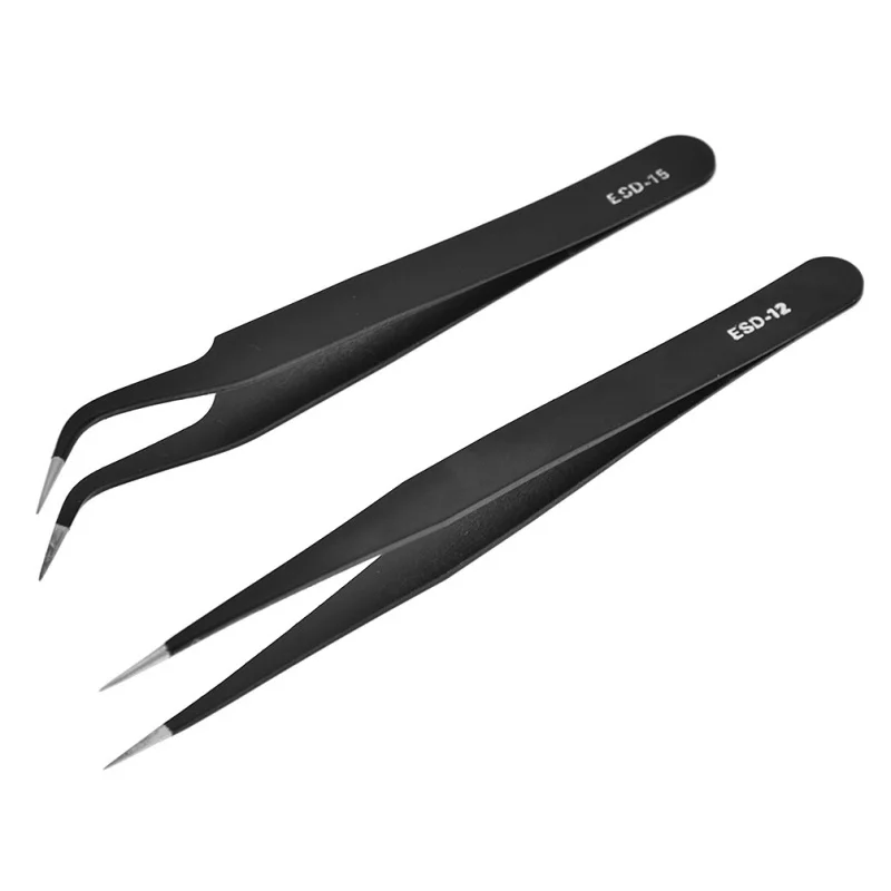 2019 New Die Cutting Tools 12cm Curved Fine Point Tweezers Black Coated Accurate For Cutting Dies Projects