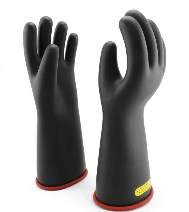 20KV High Voltage Safety Electrican Insulation Work Glove IEC60903 Class 2 Soft Latex Rubber Insulating Gloves