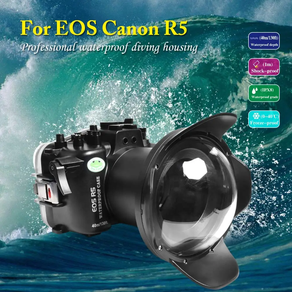 Seafrogs IPX8 For EOS Canon R5 Professional Waterproof Diving Housing Underwater 40m/130fit Swimming Surfing Drifting Diving