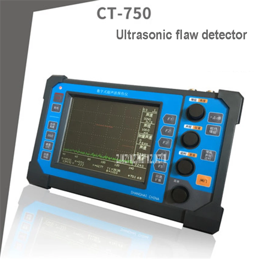 CT-750 Portable Digital Ultrasonic Flaw Detector Metal Steel Structure Welding Defect Crack Flaw Detector 220V 0~6000mm Hot Sale