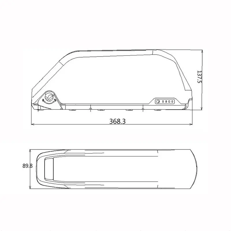 36V Battery Housing 48V Battery box 52V Battery Case Polly DP-9 Down Tube Downtube 13S 7P 10S 9P 14S 6P Max Load 91 18650 cells