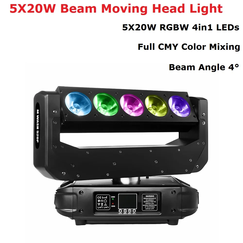 

5X20W LED Lyre Moving Head Light Moving Beam LED Light CMY Function Party Light DJ Stage Light Night Club Equipment Data Show