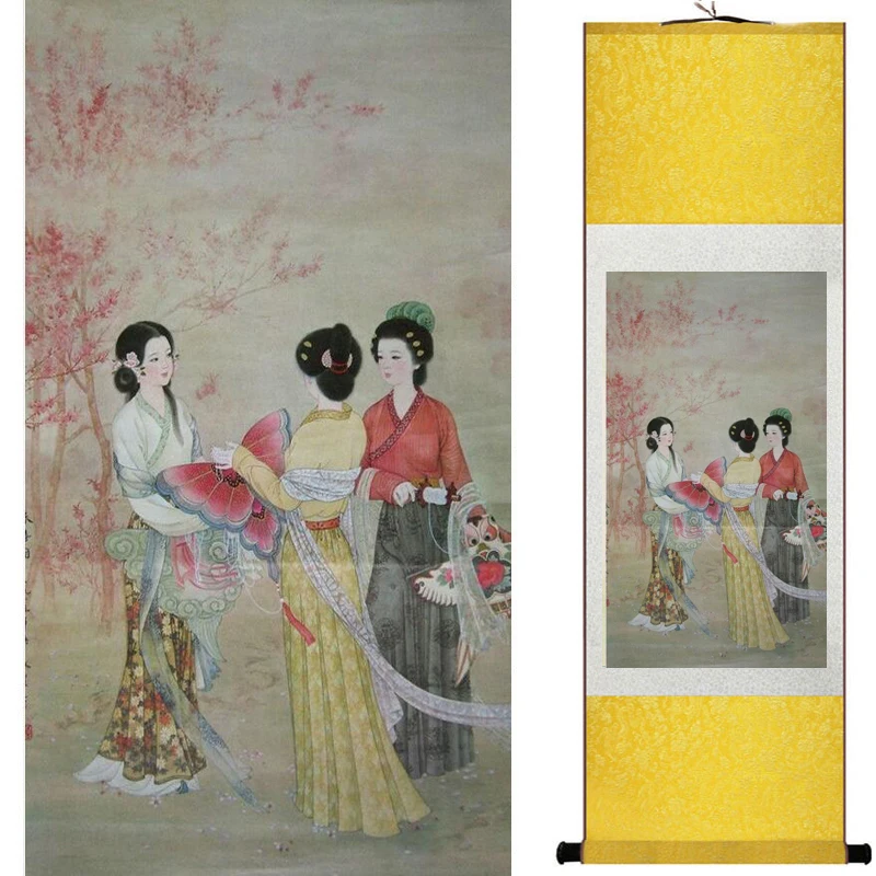 

Pretty girl painting Chinese Art Painting Home Office Decoration Chinese painting art figure painting 20190723012