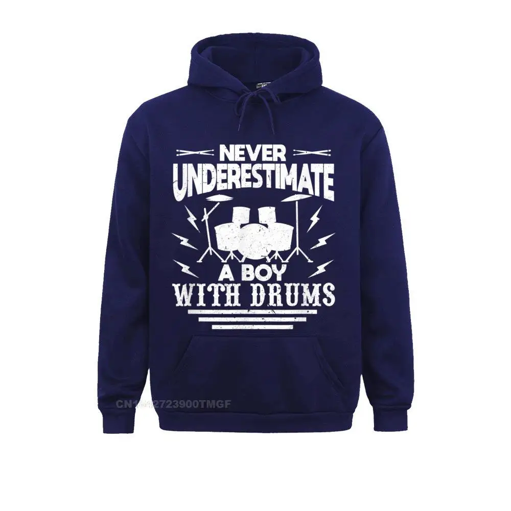 Hoodies Drummer Boy Costume I Never Underestimate a Boy with Drums Oversized Hoodie Punk Men Sweatshirts Camisa Clothes