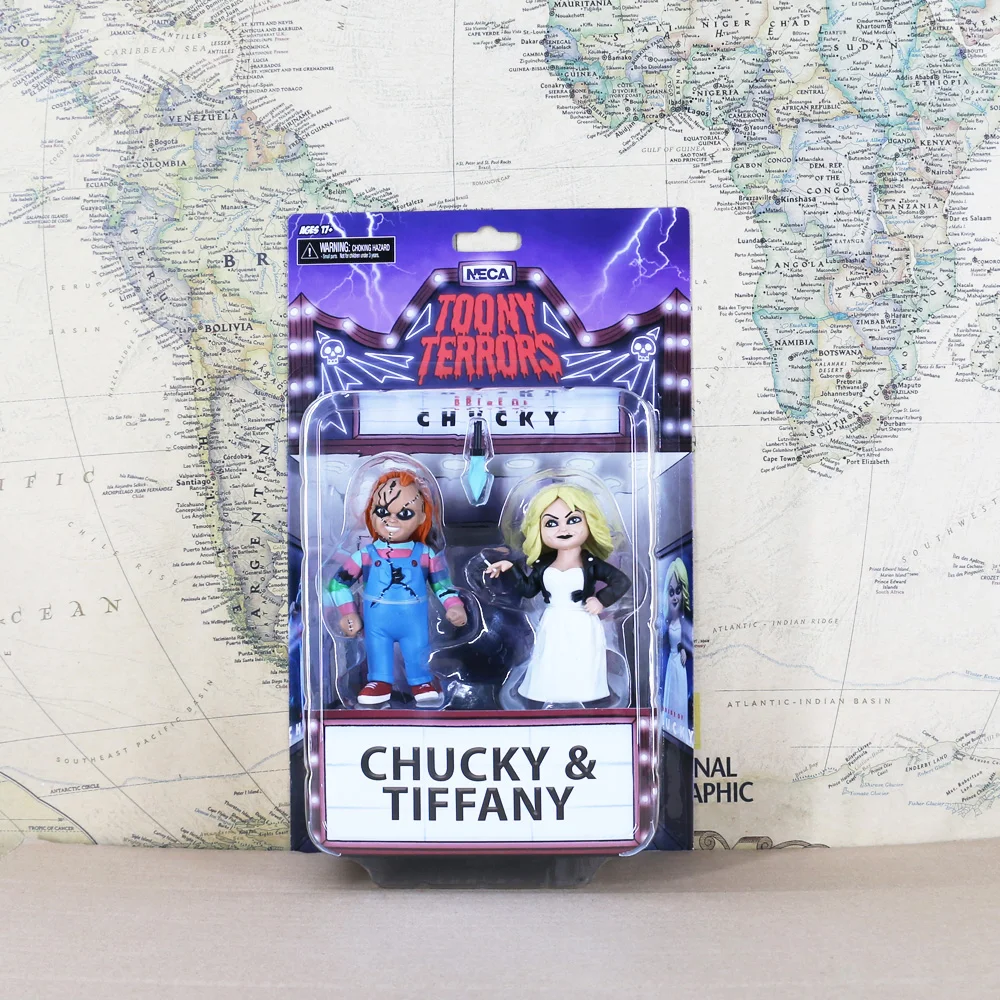 

Classic Original NECA Toony Terrors Chucky & Tiffany 2-Pack 6 Inch Action Figure Model Toys Gift Collection