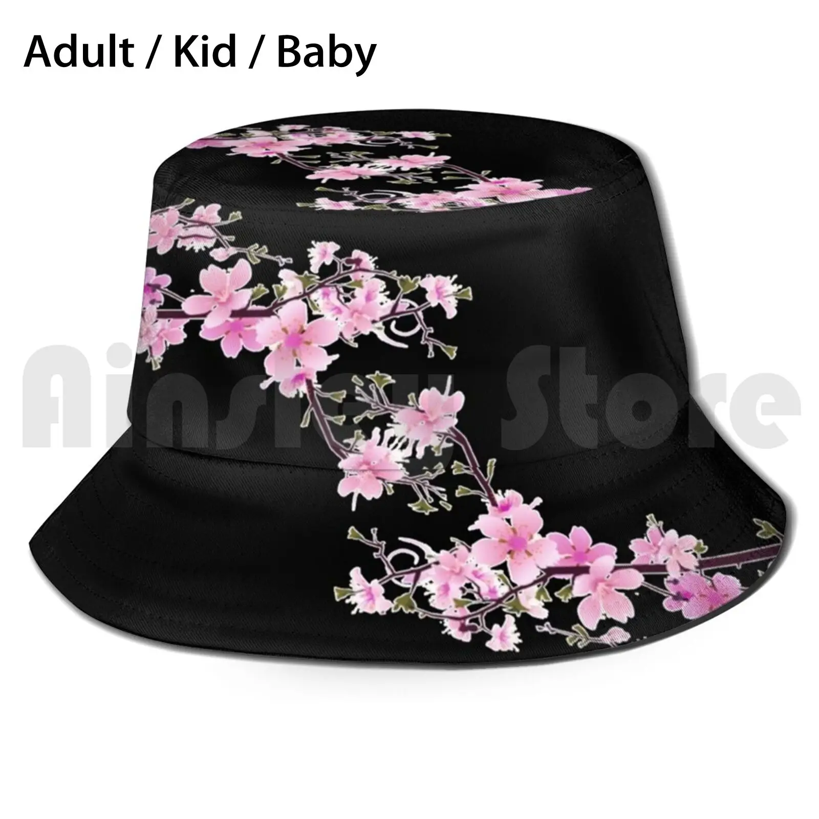 

Navy And White Cherry Blossom Pattern Sun Hat 768 Bucket Hat Navy And White Cherry Blossom Pattern