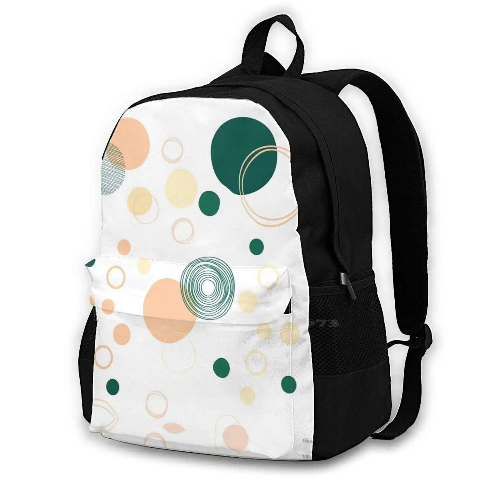 Spring Pastel Peach Green Colours Planets New Arrivals Unisex Bags Student Bag Backpack Cute Bubbles Funny Aesthetic Trending