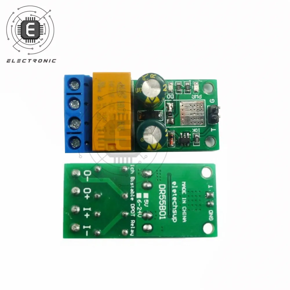 DR55B01 Bistable Self-locking Reverse Polarity Relay Module Motor Forward And Reverse Controller Module DC 5-24V 2A