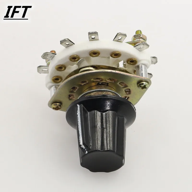 1P11T Band Channel Ceramic Rotary Switch Selector w Handle