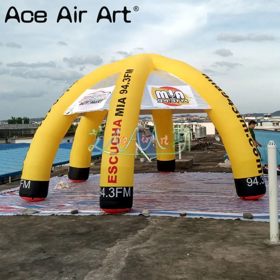 Customized Inflatable Spider Tent with Logo for Radio Stations, 6m Diameter, 6 Legs