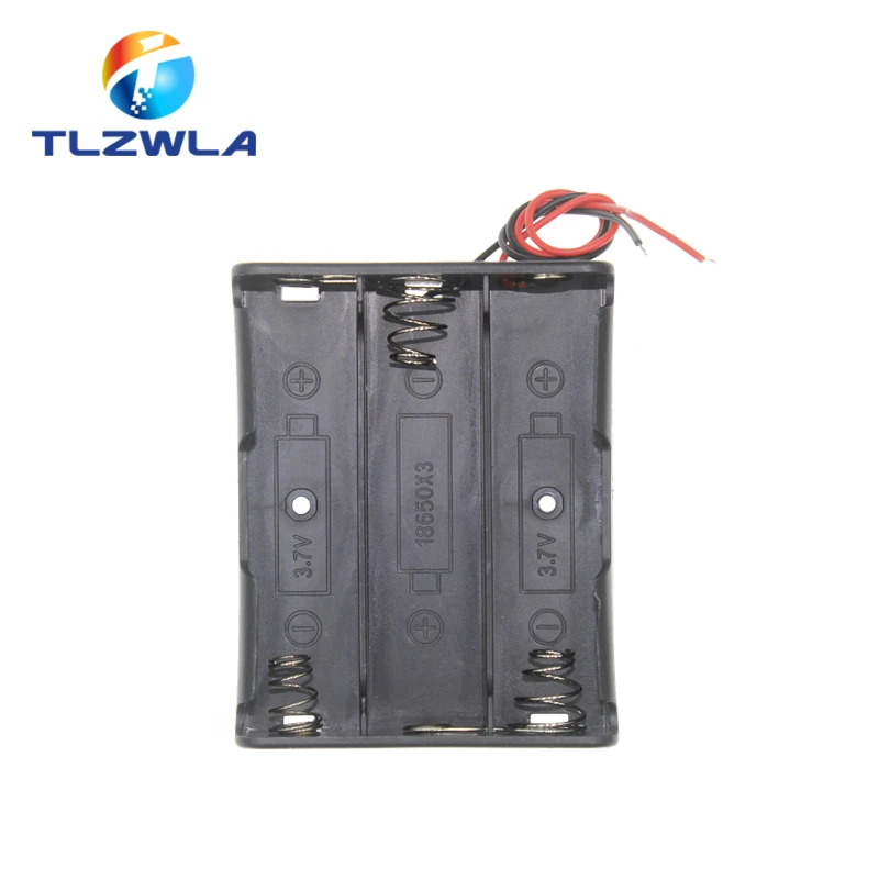 1PCS Black Plastic 1x 2x 3x 4x 18650 Battery Storage Box Case 1 2 3 Slot Way DIY Batteries Clip Holder Container With Wire Lead