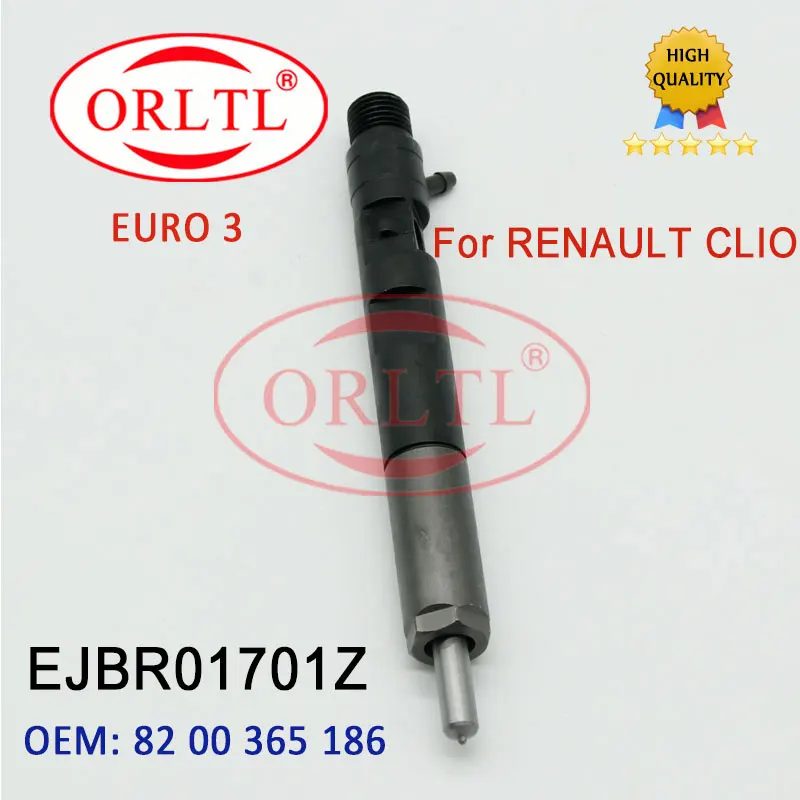 4 PCS Common Rail Injector EJBR01701Z (RENAULT 8200365186) Fuel Engine Injector 1701Z, Injector R01701Z For Euro 3 RENAULT CLIO