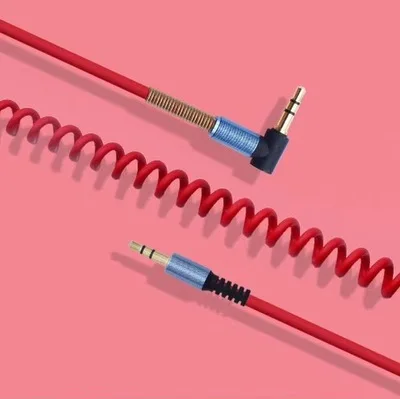 3. Cavo Aux a 5 Jack cavo Audio a molla per auto da 3.5mm jack placcato in oro cavi per altoparlanti da maschio a maschio per altoparlante per cuffie