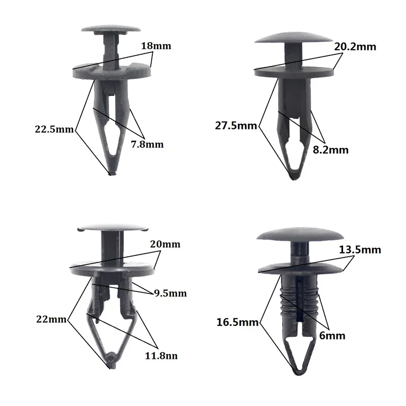 50 Pieces Push In Plastic Rivets Bumper Fixed Clips For Ford Fenders Splash Shield Fastener For ford s max