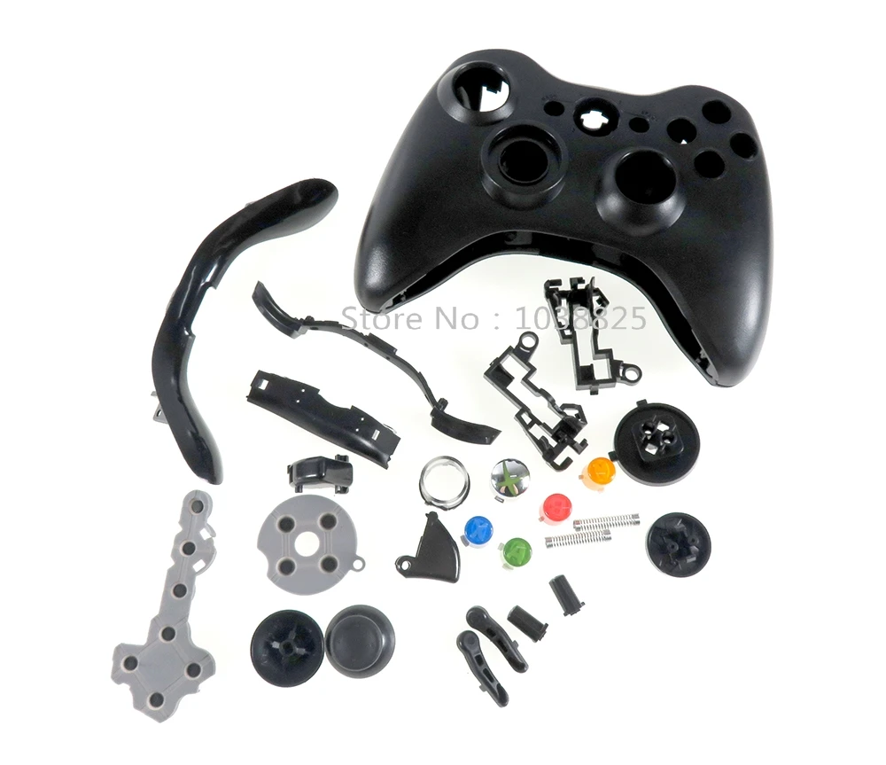 Full Set Shell Housing Cover Case with Buttons Kit for Xbox 360 Wired Controller Replacement