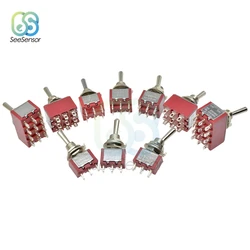 5PCS Toggle Switch Mini Switches 2 3 Position Latching Switch MTS-102/103/202/203/302/303/402/403 ON-ON ON-OFF-ON SPDT DPDT