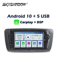 Carplay DSP IPS PX6 Android 10.0 4GB+64G Car multimedia DVD Player GPS Map RDS Radio Bluetooth 5.0 For VW Seat Ibiza 2009 - 2014