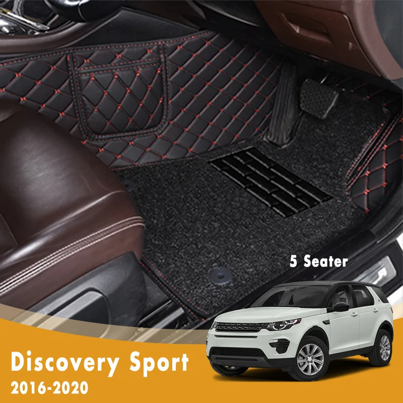 

RHD Luxury Double Layer Wire Loop Car Floor Mats For Land Rover Discovery Sport 2020 2019 2018 2017 2016 (5 seats) Auto Carpets