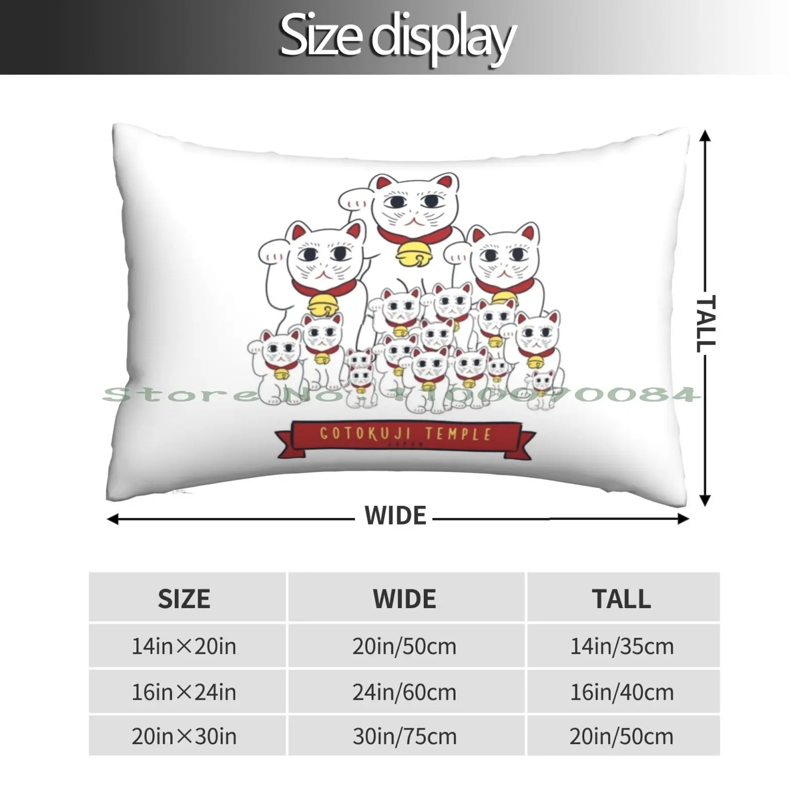 Cats Gotokuji Temple-Tokyo , Japan Pillow Case 20x30 50*75 Sofa Bedroom Gdragon G Dragon Kpop K Pop Pookipsy Long Rectangle