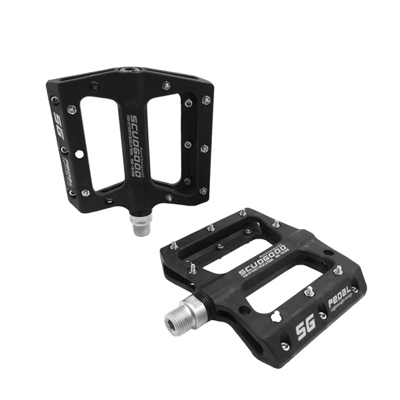 MTB Ultralight Nylon Fiber Flat Pedal Mountain Road Bike Pedals Bearings Hollow Anti-slip Flat Bicycle Pedal Cycling Parts