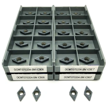 DCMT070204 Sm IC907 DCMT070204 Sm IC908 Carbide Inserts Externe Draaigereedschap Cnc Draaien Insert Dcmt 070204 Snijgereedschap