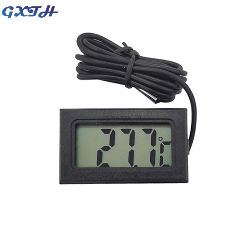 Imagem -04 - Termômetro Térmico-higrômetro do Sensor de Temperatura do Termômetro de Digitas do Mini Lcd de 10 Peças 50 Thermometer 100 Graus do Refrigerador com Ponta de Prova