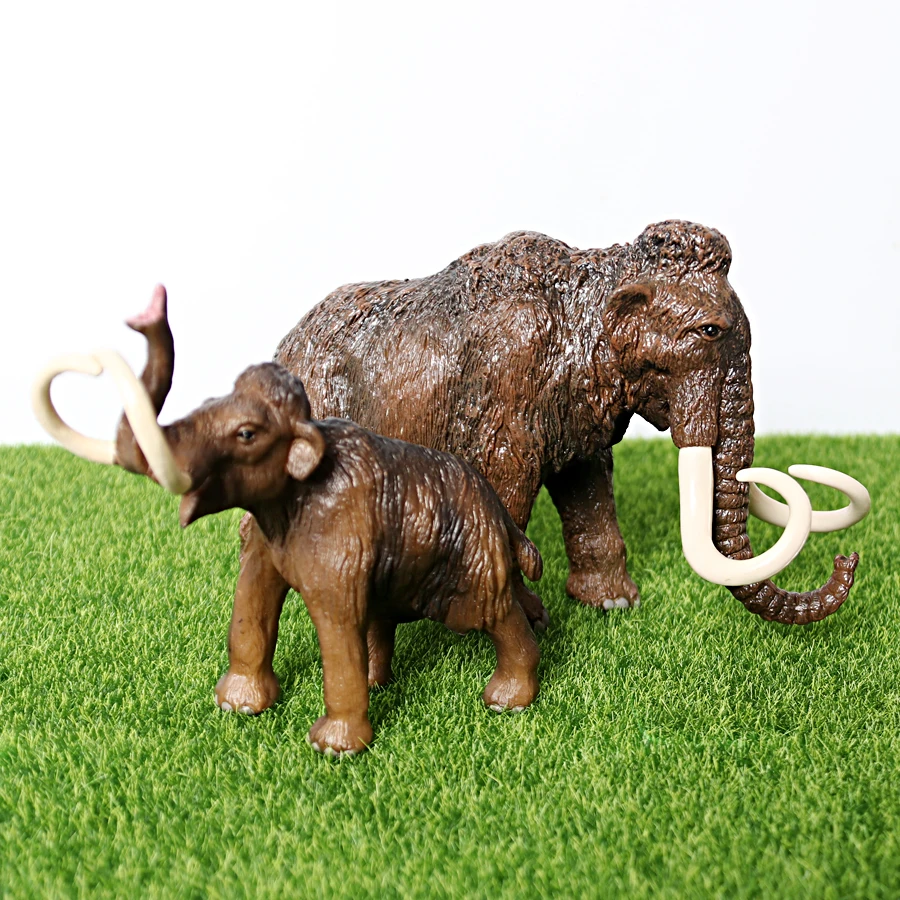 Realistico Elefante di Plastica Woolly Mammoth Animali Selvatici Modello Figura di Azione per la Raccolta Decor Scienza giocattoli Educativi